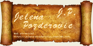 Jelena Pozderović vizit kartica
